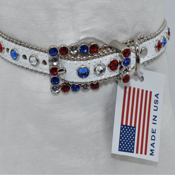 B.B. Simon handcrafted dog collars - real leather with Swarovski crystal stones! - Picture 3 of 3